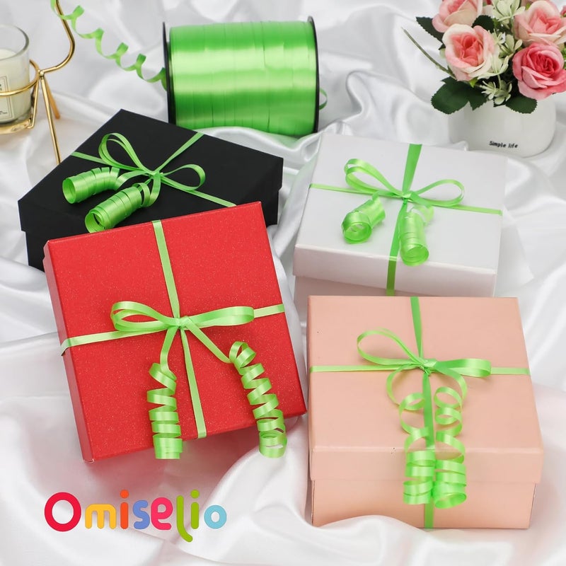OMISELIO Lime Green Curling Ribbon - 500 Yard Apple Green, Perfect for Gift Wrapping, Balloons, Holidays - Image 2